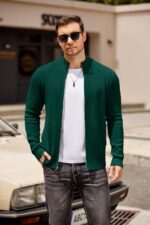 COOFANDY Mens Zip Up Cardigan Sweater Slim Match Informal Full Zip Sweater... - Image 4