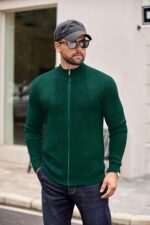 COOFANDY Mens Zip Up Cardigan Sweater Slim Match Informal Full Zip Sweater... - Image 6