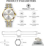 Stainless Metal Mens Watches with Day Date Quartz Analog Giant Face Cl... - Image 5