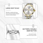 Stainless Metal Mens Watches with Day Date Quartz Analog Giant Face Cl... - Image 6