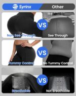 3 Packs Leggings with Pockets for Girls, Delicate Excessive Waisted Tummy Contr... - Image 3