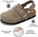 Challenge Cloud Real Leather-based Mini Clogs for Youngsters - Reminiscence Foam Unisex... - Image 3