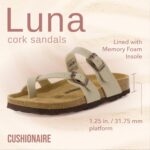 CUSHIONAIRE Ladies's Luna Cork Footbed Sandal With +Consolation - Image 3