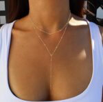 Foxgirl Lariat Gold Necklace for Ladies, Dainty Lengthy Necklace 14k Gold ... - Image 3