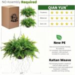 QIANYUN Faux Fern Out of doors Synthetic Vegetation-2-Pack Synthetic Out of doors ... - Image 4