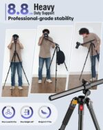 68" Horizontal Overhead Tripod for Digital camera, Aluminum Digital camera Tripod with... - Image 3