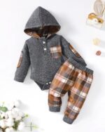 Renotemy New child Child Boy Garments Toddler Boy Outfits Child Hoodie Rompe... - Image 3