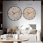 24 Inch Grand Farmhouse Wall Clock, Classic-Impressed Wooden & Steel Desi... - Image 8