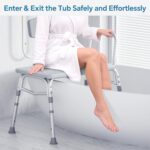 Tub Switch Bench for Bathtub, 400 lbs Heavy Obligation Bathe Chair with B... - Image 3