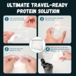 Protein Powder Journey Container Set - 60 Disposable Luggage with Storage ... - Image 3