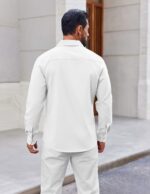 COOFANDY Mens Button Down Shirt Informal Untucked Shirts Lengthy Sleeve Dre... - Image 5