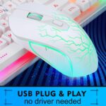 Gaming Keyboard and Mouse Combo, K1 RGB LED Backlit Keyboard with 104 ... - Image 3