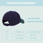 Child Baesball Hat Toddler Baseball Cap Colorblock Cotton Lady Boy Solar ... - Image 6