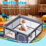 Child Play Mat，Thick Smooth 50" X 50" Playpen mat, Non-Slip and Machine W... - Image 4