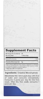 ChoZen Dietary supplements Creatine Monohydrate Powder - 5g (5000mg) | Single ... - Image 3
