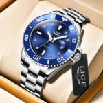 Quartz Watches for Males,Luxurious Massive Face Diamond Accented Analog Watch,S... - Image 3