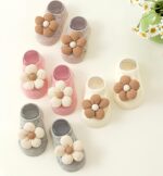 4Packs Child Women Socks,Flower Non-Slip Grips for Infants Toddler Princ... - Image 5