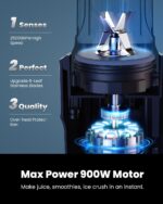 GDOR Blender for Smoothies, 25,000 RPM Private Blender for Shakes and... - Image 3