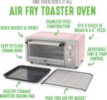GreenLife Countertop Toaster Oven Air Fryer Stainless Metal, Wholesome C... - Image 4