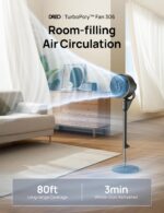 Dreo Fan for Bed room, 80° Oscillating Standing Fan, 25dB Quiet, 80ft P... - Image 3