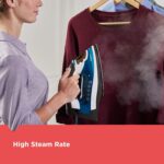 BLACK+DECKER ICR19XS One Step Steam Wire Reel Iron, Blue - Image 6