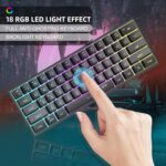 MageGee Mini 60% Gaming Keyboard, RGB Backlit 61 Key Extremely-Compact Key... - Image 3
