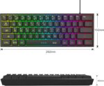 MageGee Mini 60% Gaming Keyboard, RGB Backlit 61 Key Extremely-Compact Key... - Image 5