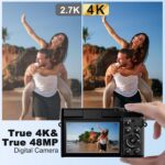 TURE 48MP 4K Digital Digital camera for Images & YouTube Vlogging - 18X Z... - Image 3