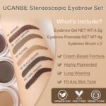 UCANBE Waterproof Eyebrow Gel + Eyebrow Styling Wax 2 in 1 Make-up Equipment ... - Image 4