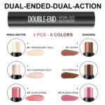 6 Colours Cream Contour Stick Make-up Equipment, Shades with Highlighter, Blus... - Image 5