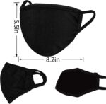 6pcs/Pack Black Masks Windproof Dustproof Masks Breathable Reusable Was... - Image 3