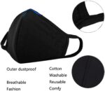 6pcs/Pack Black Masks Windproof Dustproof Masks Breathable Reusable Was... - Image 4