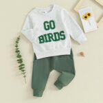 Gueuusu Toddler Child Boy Woman Fall Winter Outfits Rugby Fuzzy Embroide... - Image 4