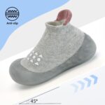 Toddler Strolling Sneakers Child Sock Sneakers with Smooth Rubber Sole, Non-Slip T... - Image 4