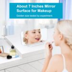 Slim LED Digital Alarm Clock, Mirror Floor for Make-up, with Diming, ... - Image 3