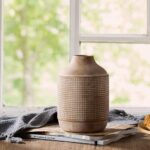 SIDUCAL Ceramic Rustic Farmhouse Vase, Sand Glaze End Boho Vase, Po... - Image 3