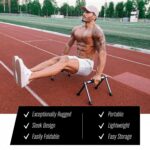 Push Up Bar – Folding Dip Bar for Residence Exercise, Light-weight & Transportable... - Image 3