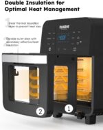 Nuwave Brio Air Fryer Oven, 15.5Qt X-Giant Household Dimension, SS Rotisserie ... - Image 4