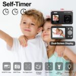 Upgraded 5K Twin Display Digital Digicam,80MP Vlog Pictures Digicam fo... - Image 3