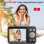 Upgraded 5K Twin Display Digital Digicam,80MP Vlog Pictures Digicam fo... - Image 4