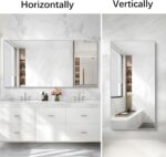 Silver Toilet Mirror for Wall, 30x60 Inch Rectangle Mirrors with Met... - Image 4