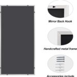 Silver Toilet Mirror for Wall, 30x60 Inch Rectangle Mirrors with Met... - Image 6