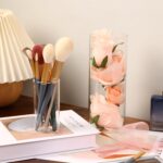 Fixwal 4pcs Clear Glass Cylinder Vases, 4, 6, 8, 10 Inch Tall Cylinder... - Image 4