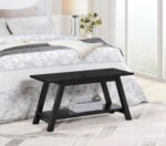 Roundhill Furnishings Elyz Stable Wooden Bench with Shelf, 36.10-Inch Lengthy,... - Image 4