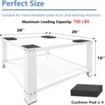 Royxen Laundry Pedestal 16" Top Common Match 710lbs Capability, Wash... - Image 4