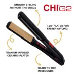 CHI G2 Flat Iron, Hair Straightener For A Clean End, Ceramic Heate... - Image 3