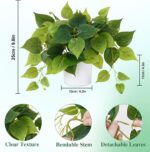 Waipfaru Fake Vegetation Indoor with Plastic Pots, Lifelike Small Faux Pl... - Image 3