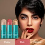 RoseFlower 3pcs Face Contour Stick, Highlighter Stick Blush Stick Crea... - Image 3