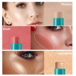 RoseFlower 3pcs Face Contour Stick, Highlighter Stick Blush Stick Crea... - Image 4