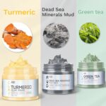 ANAI RUI Turmeric Clay Masks - Inexperienced Tea Clay Masks - Lifeless Sea Minerals ... - Image 3
